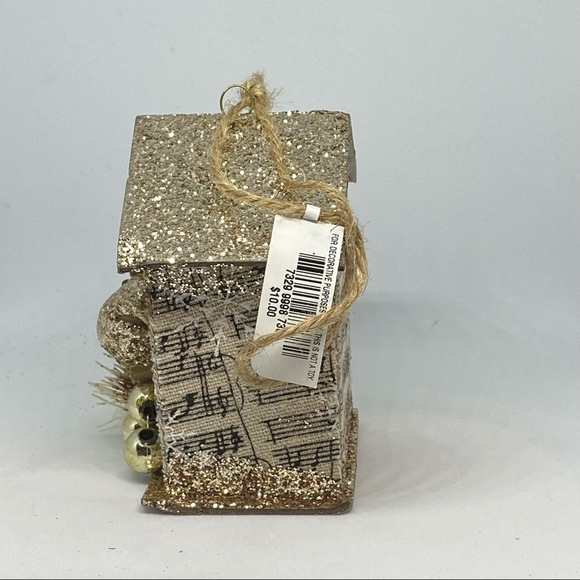 Holiday Lane Typescript Paper And Glitter Bird Ornament Christmas - Picture 2 of 6